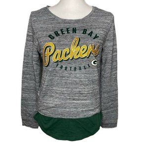 Greenbay Packers ladies juniors long sleeve top official NFL apparel size 7/8